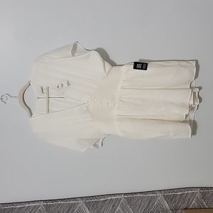 Express White Satin Romper